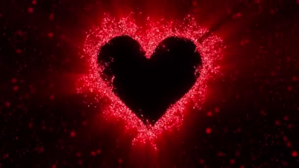 Love heart shaped Valentine's Day glitter texture alpha matte copy space 4k  — Stock Video © Paralondigital #327378972