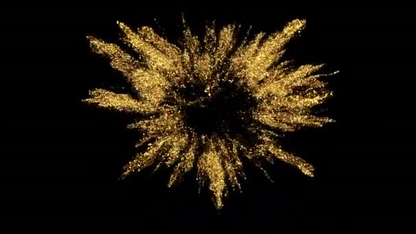 爱心心形情人节闪烁着爆裂的光芒阿尔法复制空间4k — 图库视频影像
