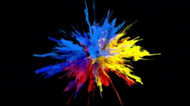 Renk Patlaması - renkli duman tozu patlaması sıvı mürekkep parçacıkları alfa matte