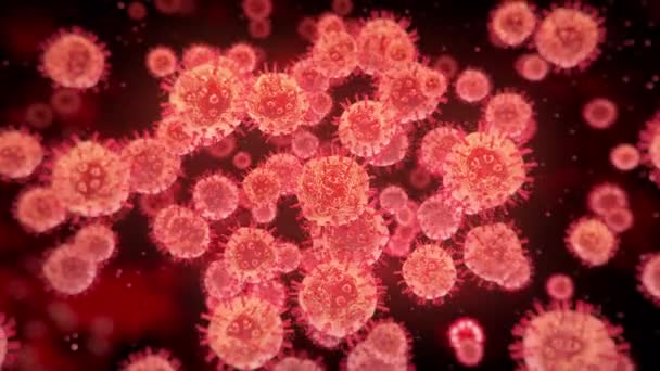 病毒细胞肝炎、流感、 H1N1流感、艾滋病，2019-nCov COVID-19 Coronavirus — 图库视频影像