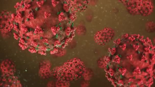 2019-nCov COVID-19 virus koronavirových buněk chřipky H1N1 chřipka 2020 — Stock video