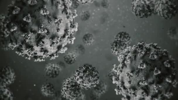 2019-nCov COVID-19 Coronavirus Corona virüs hücreleri H1N1 Gribi 2020 — Stok video