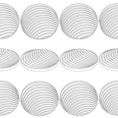 Kusursuz vektör şablonu izometrik daireler hizada