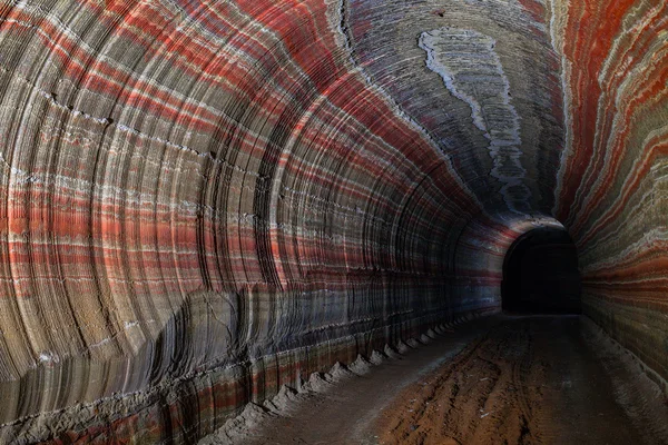Tunnel potassium salt mine\'s wall