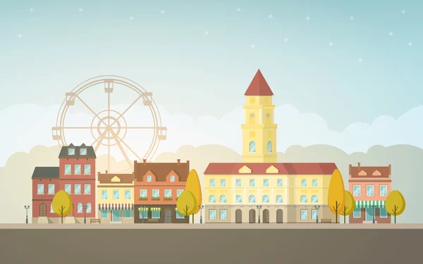 Şehir manzarası. Kentsel arka plan