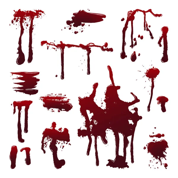 Blood splashes set — Stock Vector