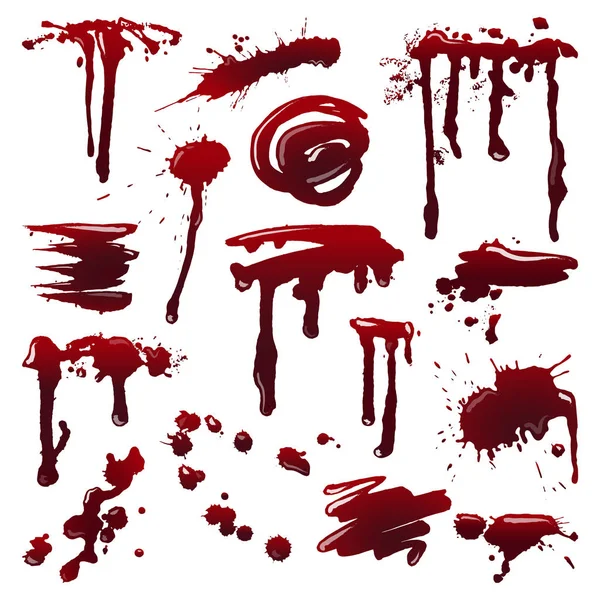 Σετ splatters αίμα — Διανυσματικό Αρχείο