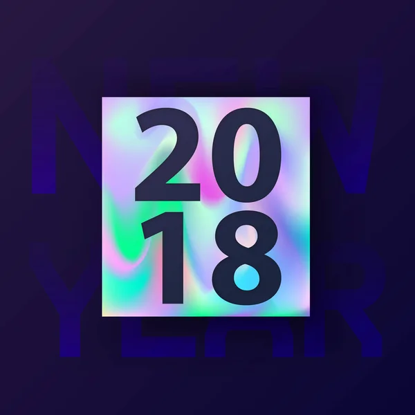 Nowy rok karty holograficzne — Wektor stockowy