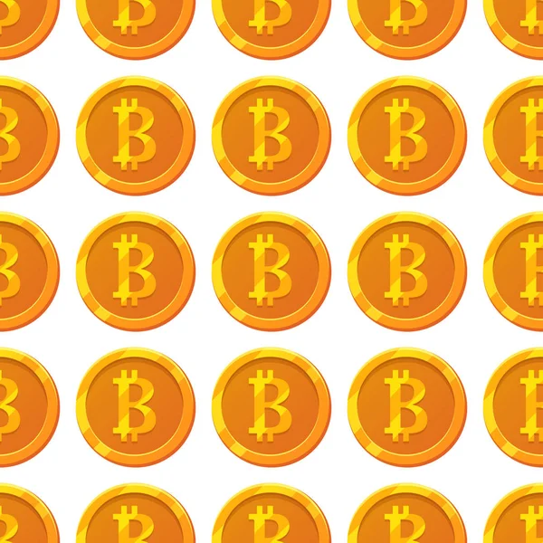 Nahtloses Bitcoin-Muster — Stockvektor
