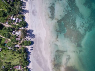 Koh Chang Adası kum plaj Üstten Görünüm