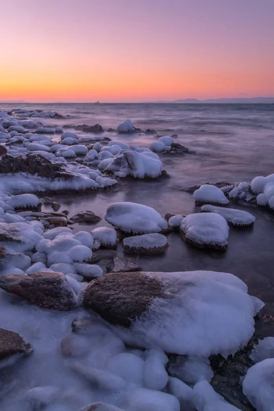 Inverno na costa — Fotografia de Stock