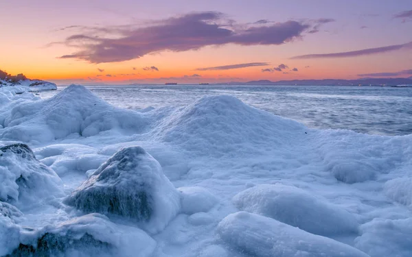 Zima na pobřeží — Stock fotografie