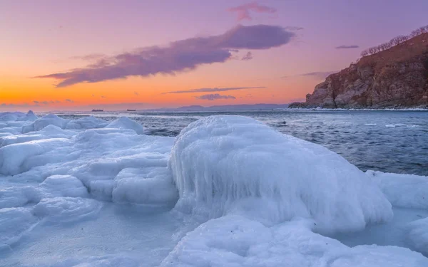 Inverno na costa — Fotografia de Stock