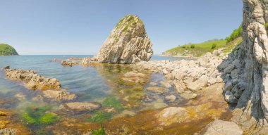 Gökyüzü ve dalgalar deniz manzara