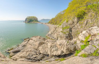 Gökyüzü ve dalgalar deniz manzara
