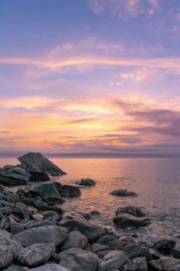 Gökyüzü ve dalgalar deniz manzara