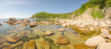 Gökyüzü ve dalgalar deniz manzara
