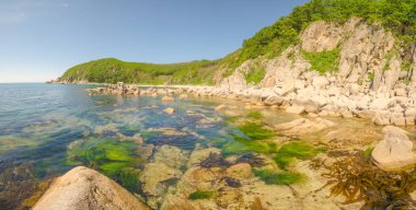 Gökyüzü ve dalgalar deniz manzara