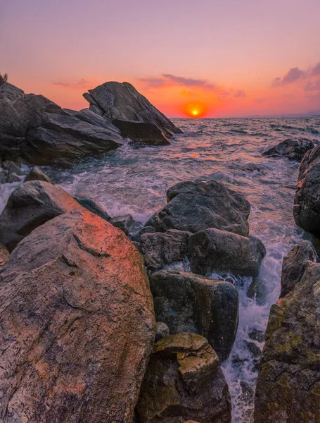 Paesaggio Marino Con Cielo Onde — Foto Stock