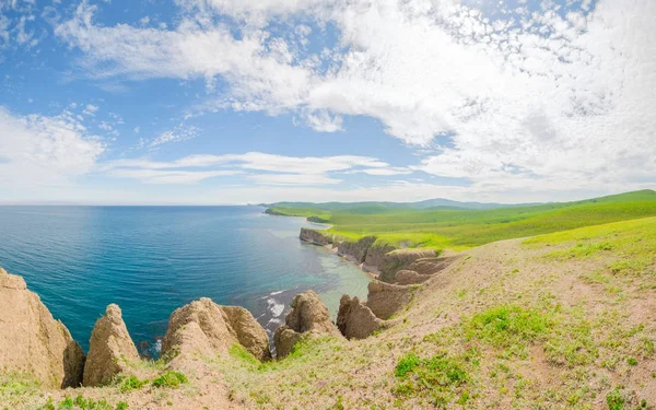 Paysage Marin Avec Ciel Vagues — Photo