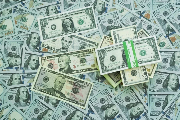 Dólares. Muchos billetes de banco — Foto de Stock