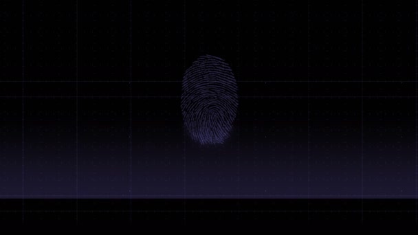 4k Unique fingerprint identity password scan background — Stock Video