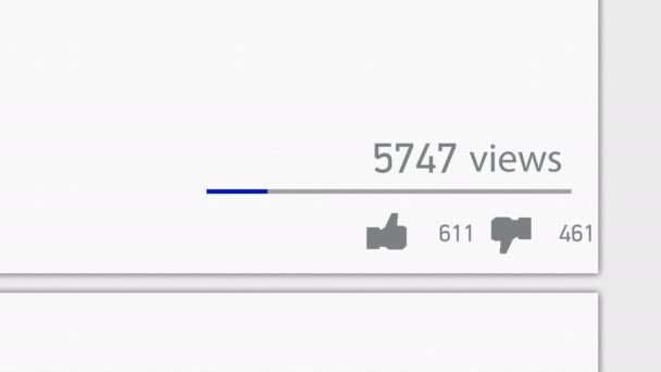 Interface panel video hosting site. — Stock Video