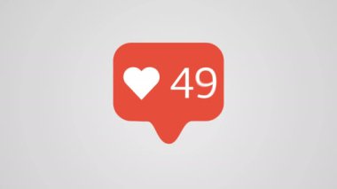 animasyon - modern beyaz arka plan üzerinde pembe simgesi gibi. 4k video.