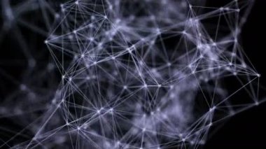 çizgiler ve noktalar ile soyut mavi geometrik arka plan