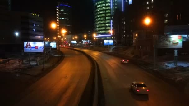 Trafik tidsfördröjning - Novosibirsk city. — Stockvideo