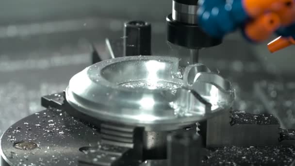 Metaalbewerking Cnc freesmachine. — Stockvideo