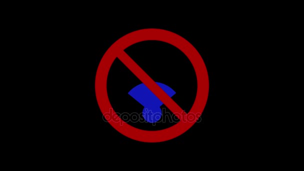 "没有 wifi"标志。禁止使用互联网 — 图库视频影像