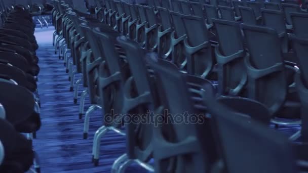 Chairs in a professional conference room or hall — Stock Video