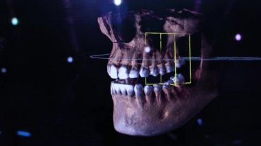 3D diş dijital modelleme restorasyon. 3D modeli diş, hastanın taranan diş. Doktor Diş okuyor.