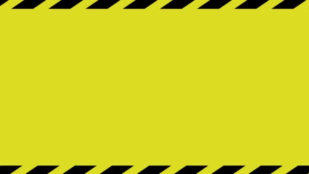 Biohazard-Symbol auf gelbem Hintergrund. Symbol für chemische Kontamination. verschmutzte Ökologie, Bedrohung durch chemische Angriffe. Virusinfektion unbekannt. — Stockvideo