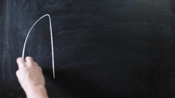 Concetto di istruzione - ABC alfabeto scuola lavagna concetto. Insegnante di scuola scrittura ABC alfabeto in classe inglese o preschool.on lavagna — Video Stock