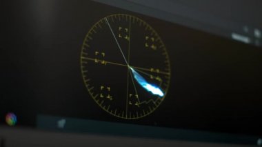 Farklı Rgb renklerine sahip video dalga biçimi monitörünün ön görüntüsü ve çalma için dalga değişiklikleri