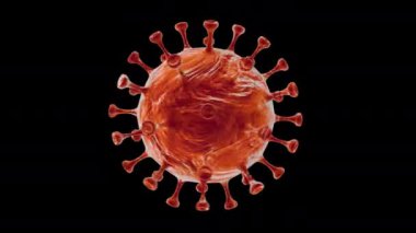 Kronik hastalıklara sebep olan kusursuz 3D illüstrasyon viral hücre enfeksiyonu. Zatürree virüsleri, grip virüsü H1N1, SARS, Grip, hücre enfeksiyonu, AIDS. Mikroskobik döngü gribi virüs hücresi