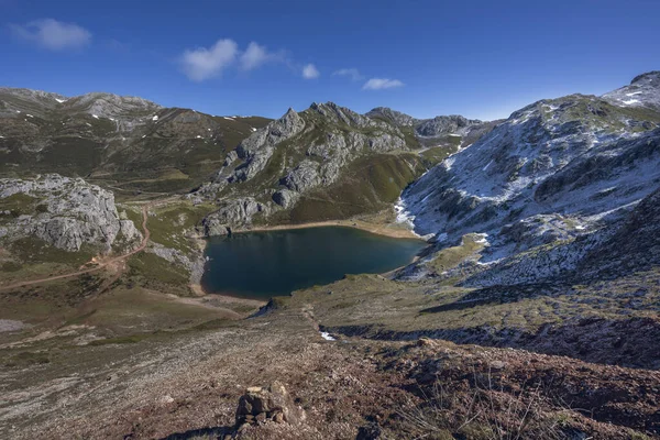 Saliencia Lakes Somiedo Nature Park Asturias Spain Top View Lago — Stock Photo, Image