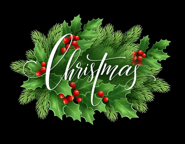 Décoration de Noël sur panneau de craie. Illustration vectorielle — Image vectorielle