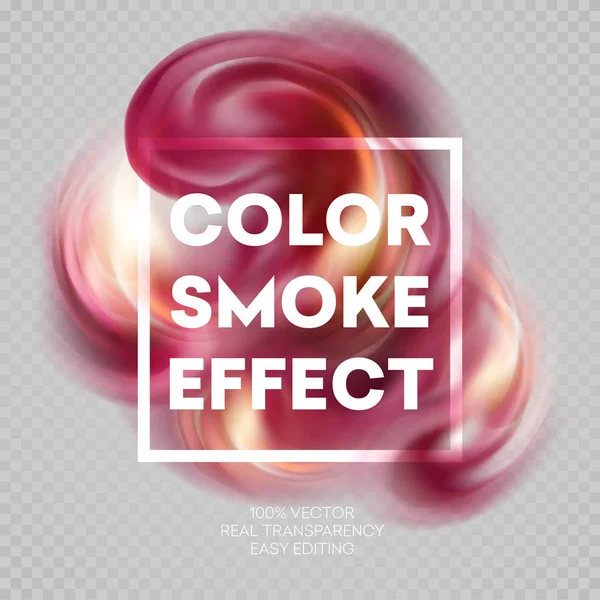 Fumaça colorida em fundo isolado. Ilustração vetorial — Vetor de Stock