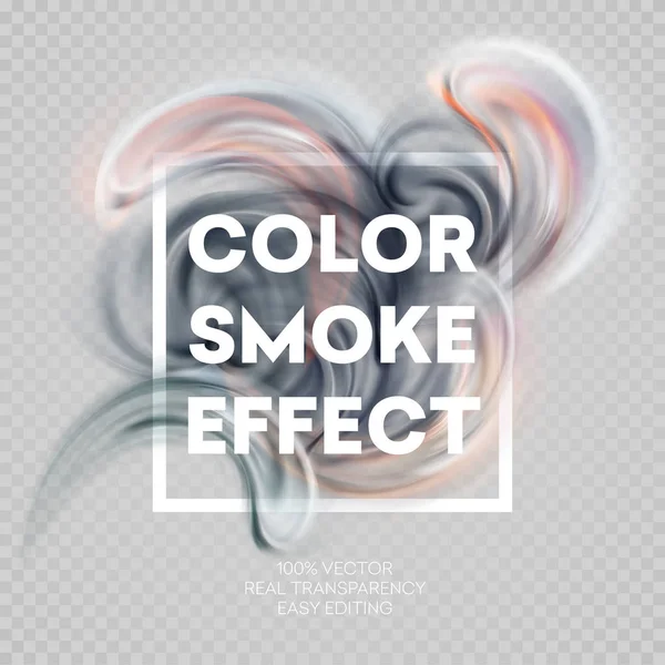 Kolorowych efekt dymu projekt streszczenie tło. Ilustracja wektorowa — Wektor stockowy