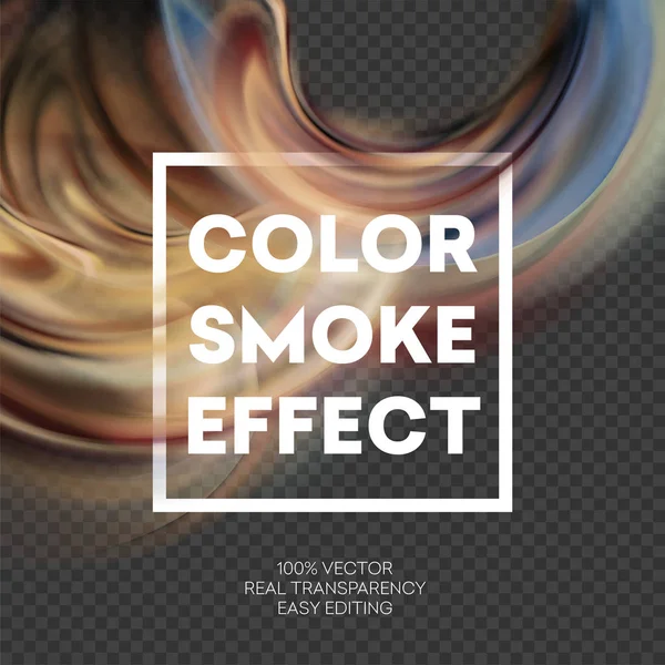 Diseño de fondo de efecto humo de color abstracto. Ilustración vectorial — Vector de stock