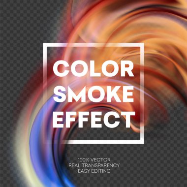 Renkli duman etkisi arka plan tasarlamak. Vektör çizim