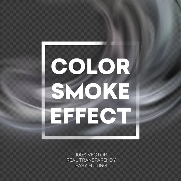 Abstract colored smoke effect background design. Vector illustration — Stock Vector