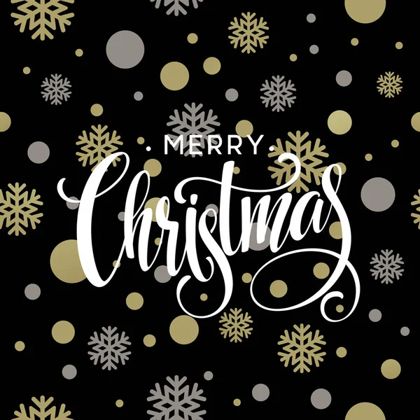 Buon Natale oro scintillante disegno lettering. Illustrazione vettoriale — Vettoriale Stock