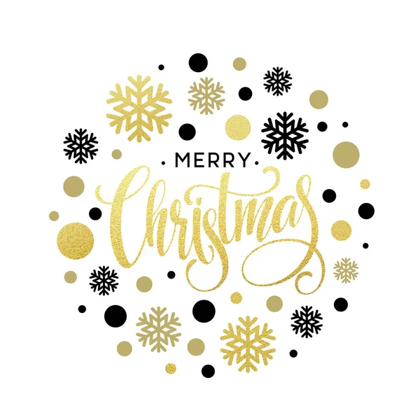 Mutlu Noeller tasarım yazı pırıltılı altın. Vektör çizim — Stok Vektör