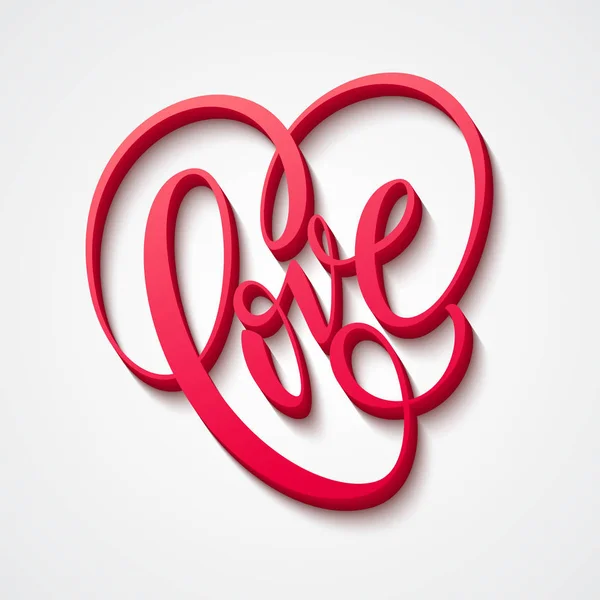 San Valentino Lettering Love. Illustrazione vettoriale — Vettoriale Stock