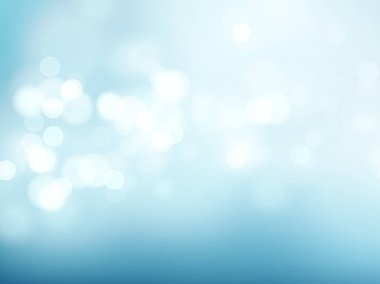 Soyut mavi yuvarlak bokeh arka plan. Vektör çizim