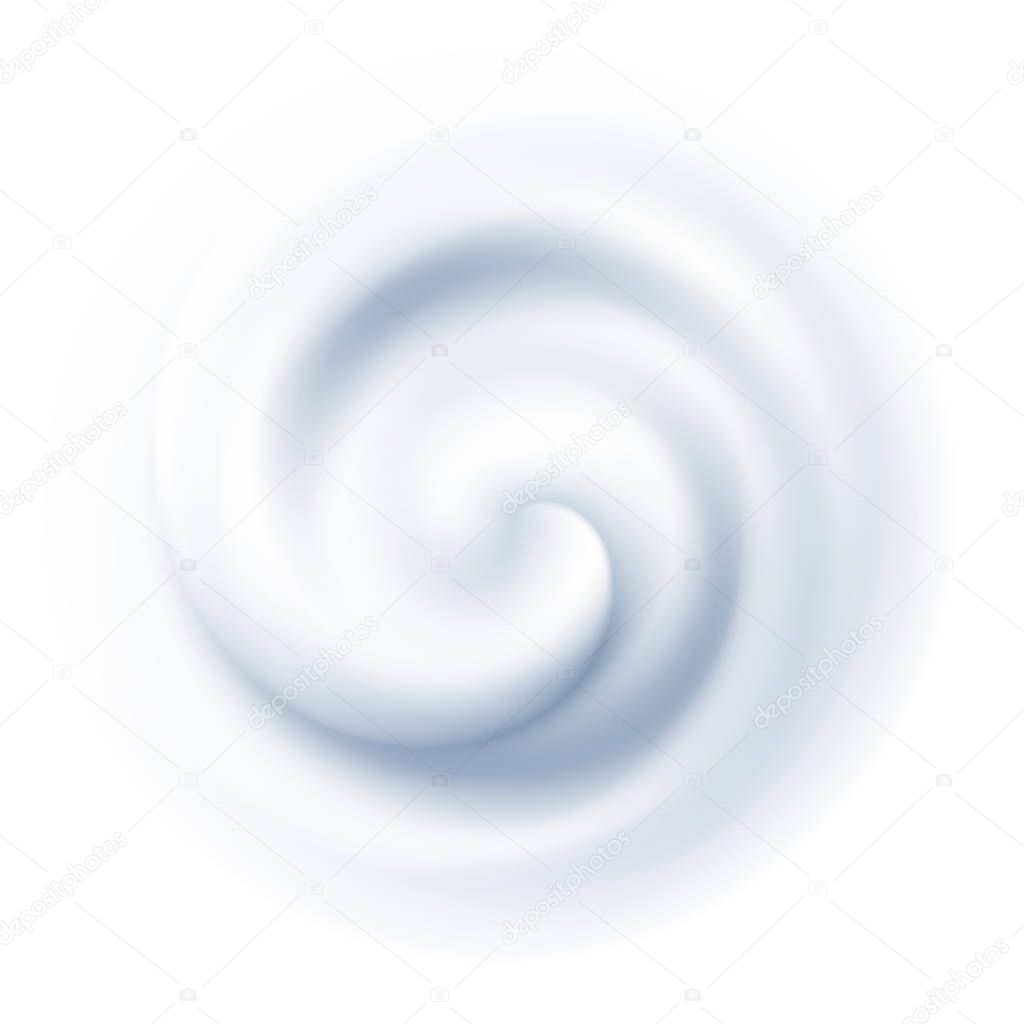 White Swirl Cream Texture Background. Vector illustration